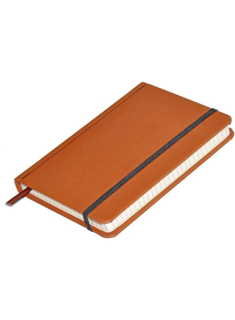 FIS 120-Sheets FIS Italian PU Notebook A6, 5mm Square, Brown - FSNB5M1602 - Image 1
